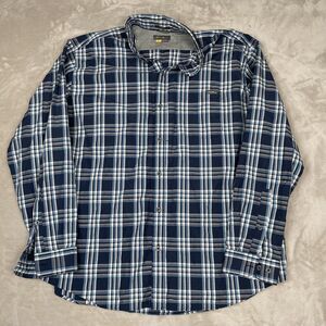 Eddie Bauer Shirt Mens 2XL Classic Fit Vented Plaid Multicolor Outdoor Hiking